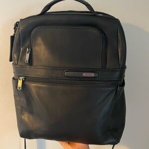 Never used Tumi leather backpack
